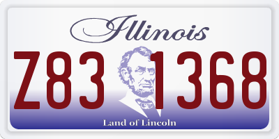 IL license plate Z831368
