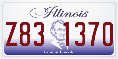 IL license plate Z831370