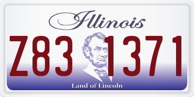 IL license plate Z831371
