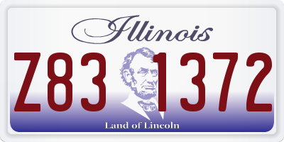 IL license plate Z831372