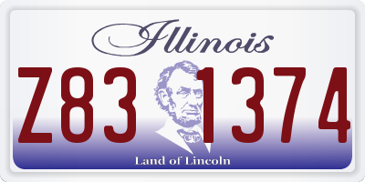 IL license plate Z831374