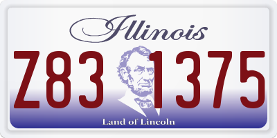 IL license plate Z831375