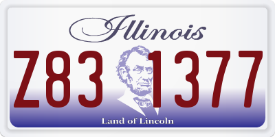 IL license plate Z831377