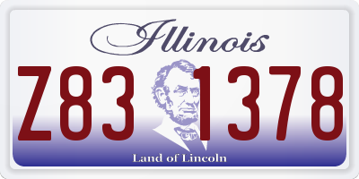 IL license plate Z831378