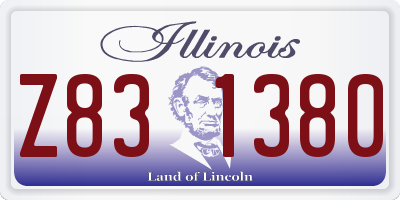 IL license plate Z831380