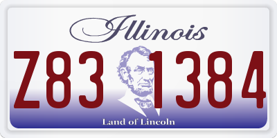 IL license plate Z831384