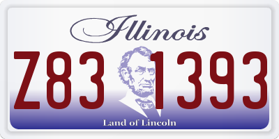 IL license plate Z831393