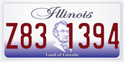 IL license plate Z831394