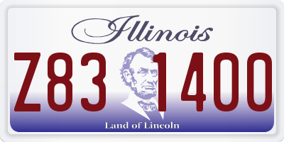 IL license plate Z831400