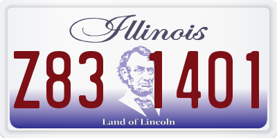 IL license plate Z831401
