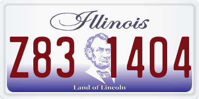 IL license plate Z831404