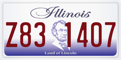 IL license plate Z831407