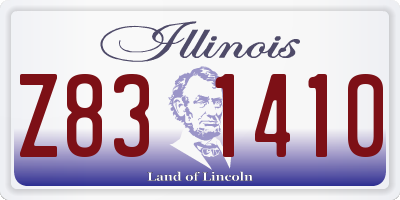 IL license plate Z831410