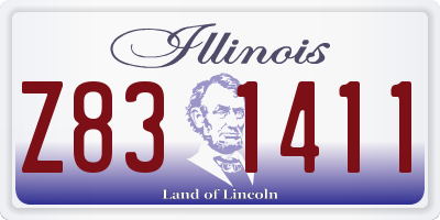 IL license plate Z831411