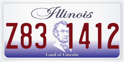 IL license plate Z831412