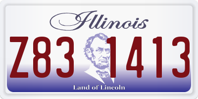 IL license plate Z831413