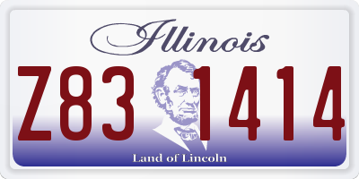 IL license plate Z831414