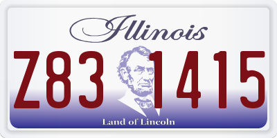 IL license plate Z831415