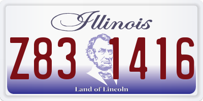 IL license plate Z831416