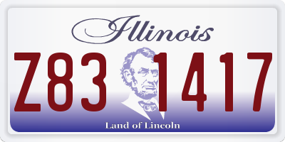 IL license plate Z831417