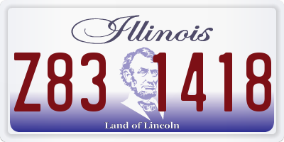 IL license plate Z831418