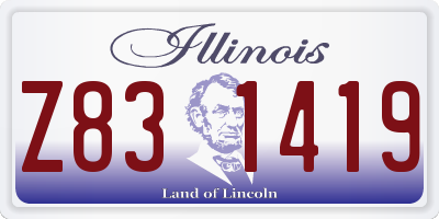 IL license plate Z831419