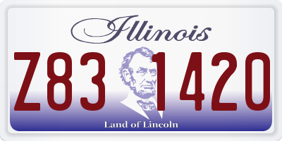 IL license plate Z831420