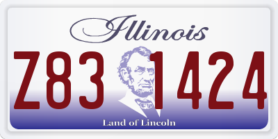IL license plate Z831424