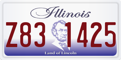 IL license plate Z831425
