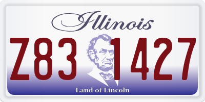 IL license plate Z831427