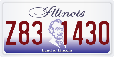 IL license plate Z831430