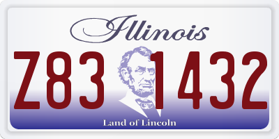 IL license plate Z831432