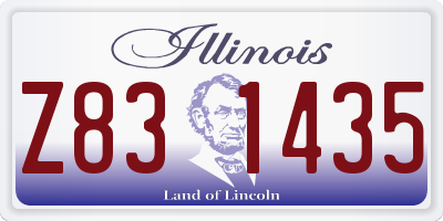 IL license plate Z831435