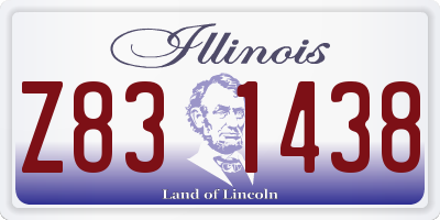 IL license plate Z831438