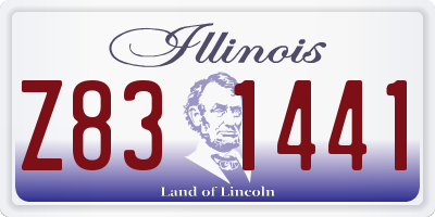 IL license plate Z831441
