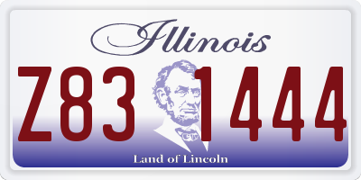 IL license plate Z831444