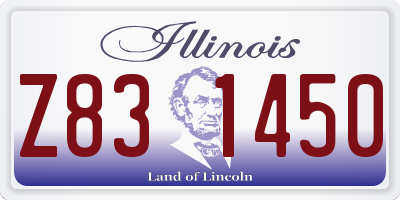 IL license plate Z831450