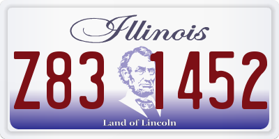 IL license plate Z831452
