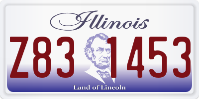 IL license plate Z831453