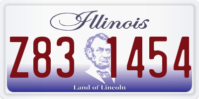 IL license plate Z831454