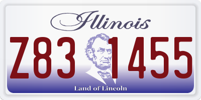 IL license plate Z831455