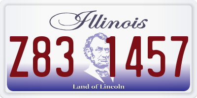IL license plate Z831457