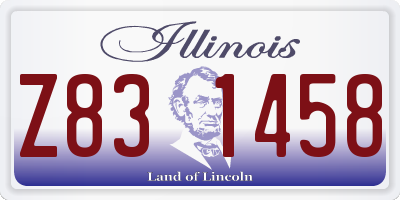 IL license plate Z831458