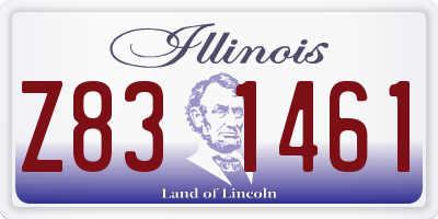 IL license plate Z831461