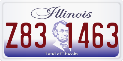 IL license plate Z831463