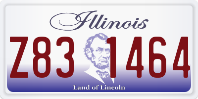 IL license plate Z831464