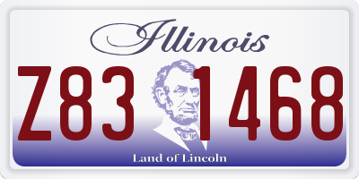 IL license plate Z831468