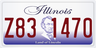 IL license plate Z831470
