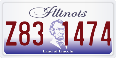 IL license plate Z831474