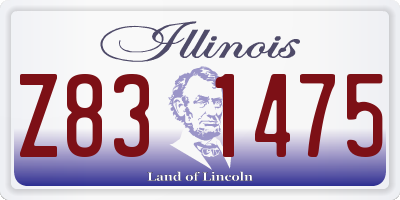 IL license plate Z831475